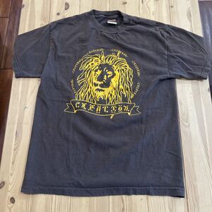 Vintage Made in USA Creation Clothing Skateboarding Lion T Shirt Medium Brown